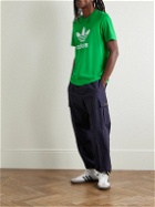 adidas Originals - Logo-Print Cotton-Jersey T-Shirt - Green