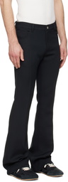 Courrèges Black Signature 70's Bootcut Trousers