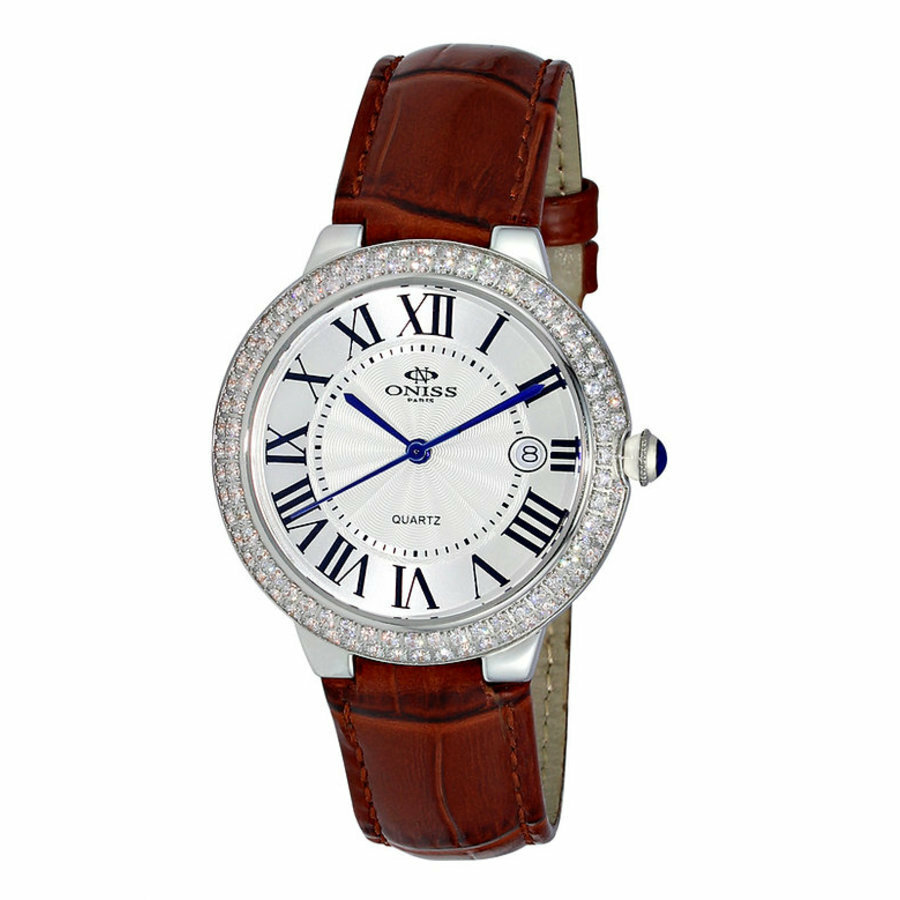 Oniss ON3322-L Quartz Crystal White Dial Ladies Watch ON3322-L/WT
