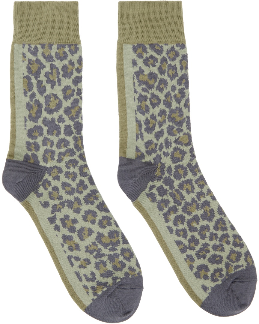 Photo: sacai Khaki Leopard Socks