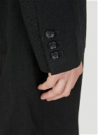 Open Collar Coat in Black