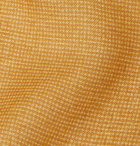 Anderson & Sheppard - Wool and Silk-Blend Pocket Square - Orange