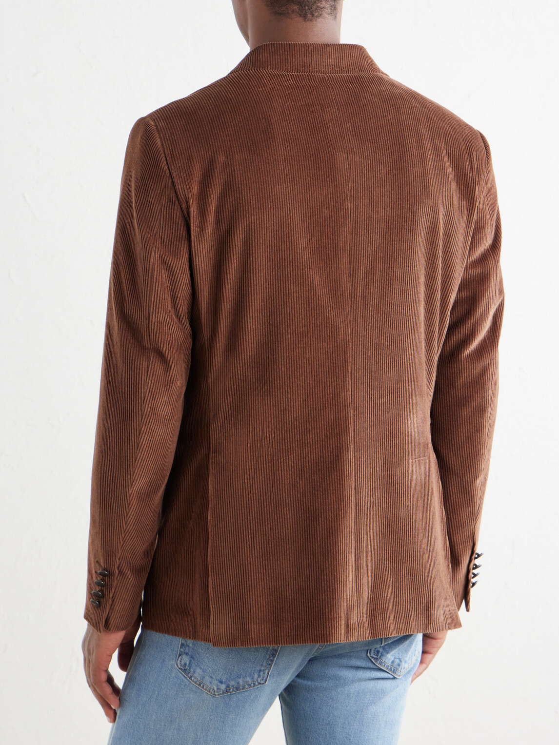 Canali - Capri Double-Breasted Cotton-Corduroy Blazer - Brown