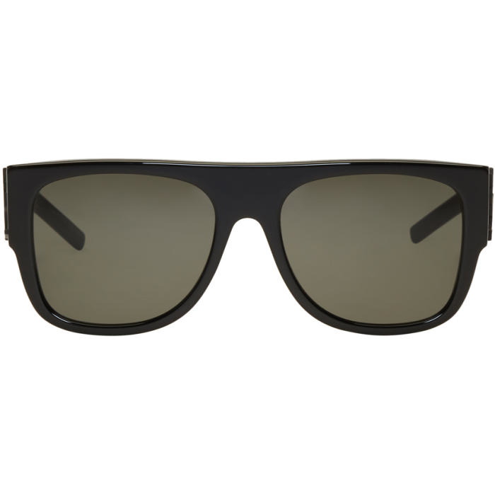 Photo: Saint Laurent Black SL M16 Bold 80s Sunglasses