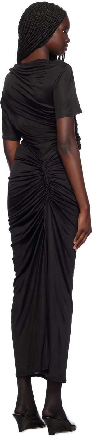Atlein Black Asymmetric Maxi Dress