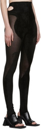 Dion Lee Black Chenille Intarsia Leggings