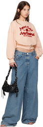 AMIRI Pink 'Arts District' Cropped Sweatshirt