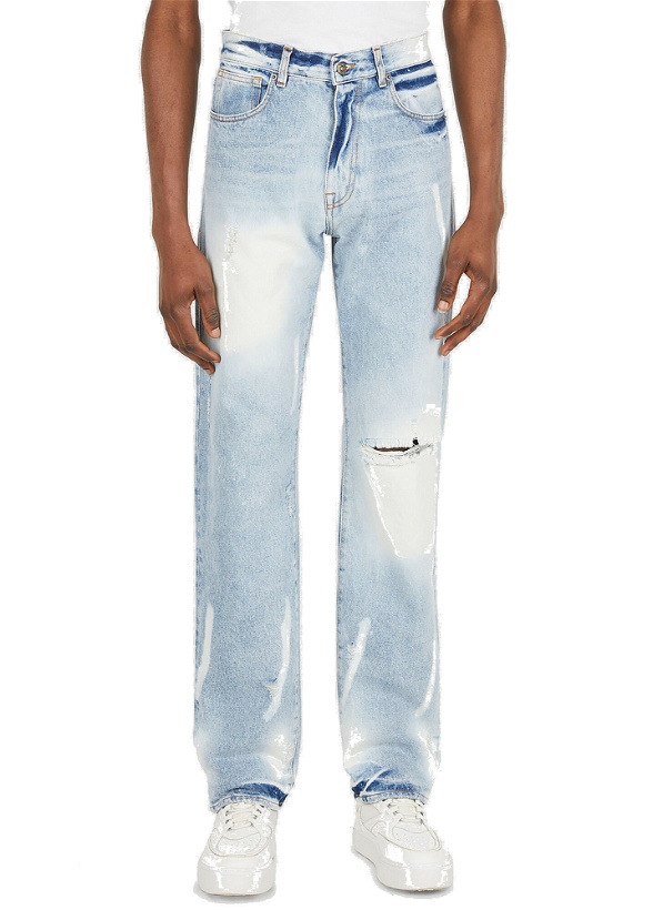 Photo: Baggy Straight Leg Jeans in Blue