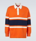 Loewe Striped cotton fleece polo sweater