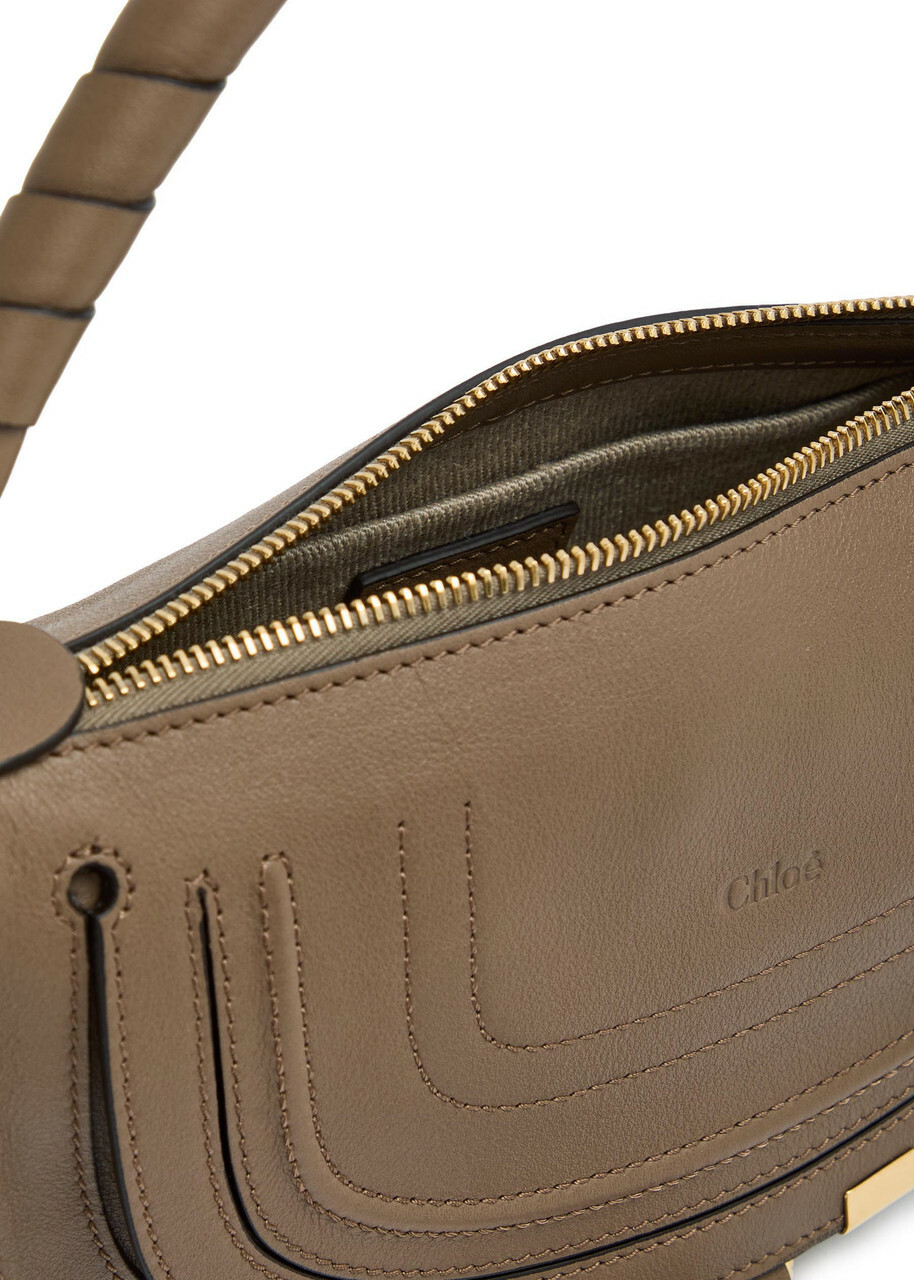 Chloe Marcie Mini Leather Shoulder bag - Taupe - One Size