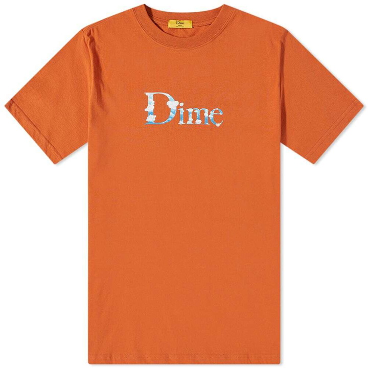Photo: Dime Men's Classic Chemtrail Logo T-Shirt in Rust