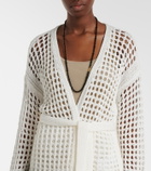 Max Mara Gelo open-knit cotton wrap cardigan