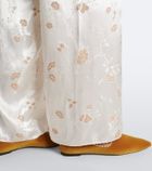 Dôen Lavona floral jacquard wide-leg pants