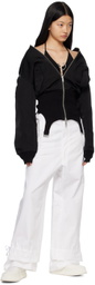 Dion Lee Black Convertible Rib Reversible Bomber Jacket