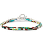 Mikia - Beaded Wrap Bracelet - Blue