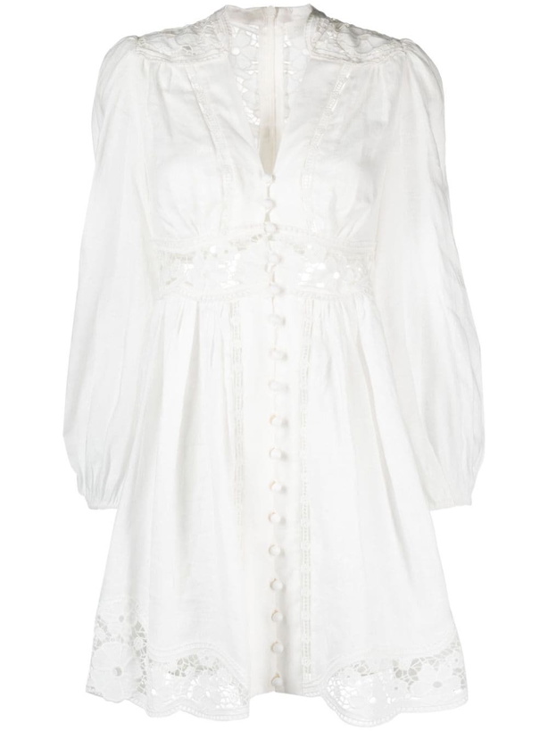 Photo: ZIMMERMANN - Plunge Linen Mini Dress