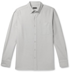 TOM FORD - Slim-Fit Button-Down Collar Cotton Oxford Shirt - Gray