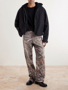 Satoshi Nakamoto - Enduro Straight-Leg Padded Camouflage-Print Jeans - Brown