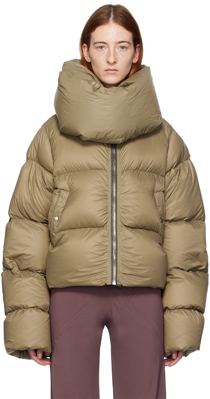 Photo: Rick Owens Green Funnel Neck Down Jacket