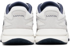 Lanvin White & Navy JLA Mesh Sneakers