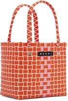 Marni Kids Orange Box Basket Bag