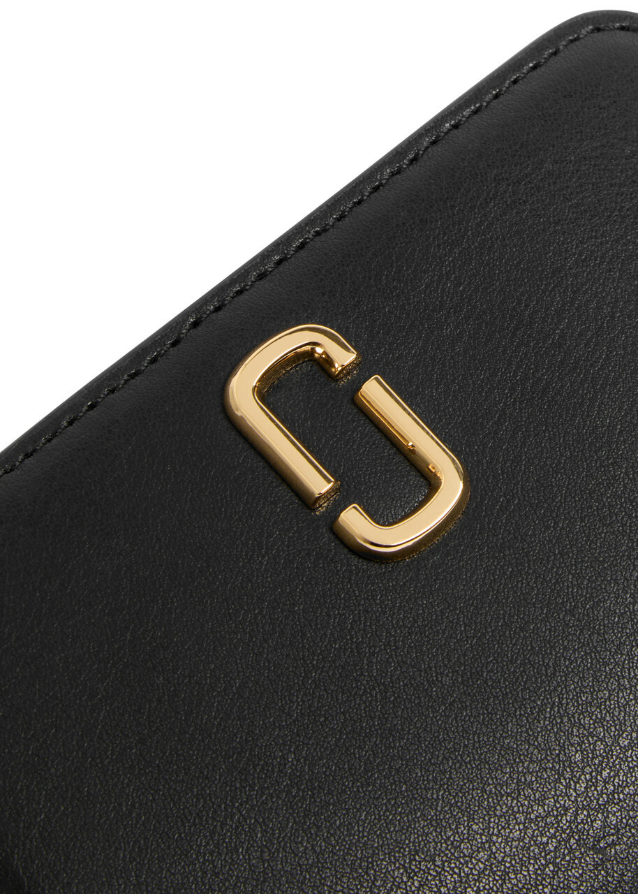Marc Jacobs Designer Plaque Leather Wallet - Black - One Size