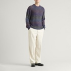 Les Deux Men's Gradient Round Neck Jumper in Spiced Plum Purple