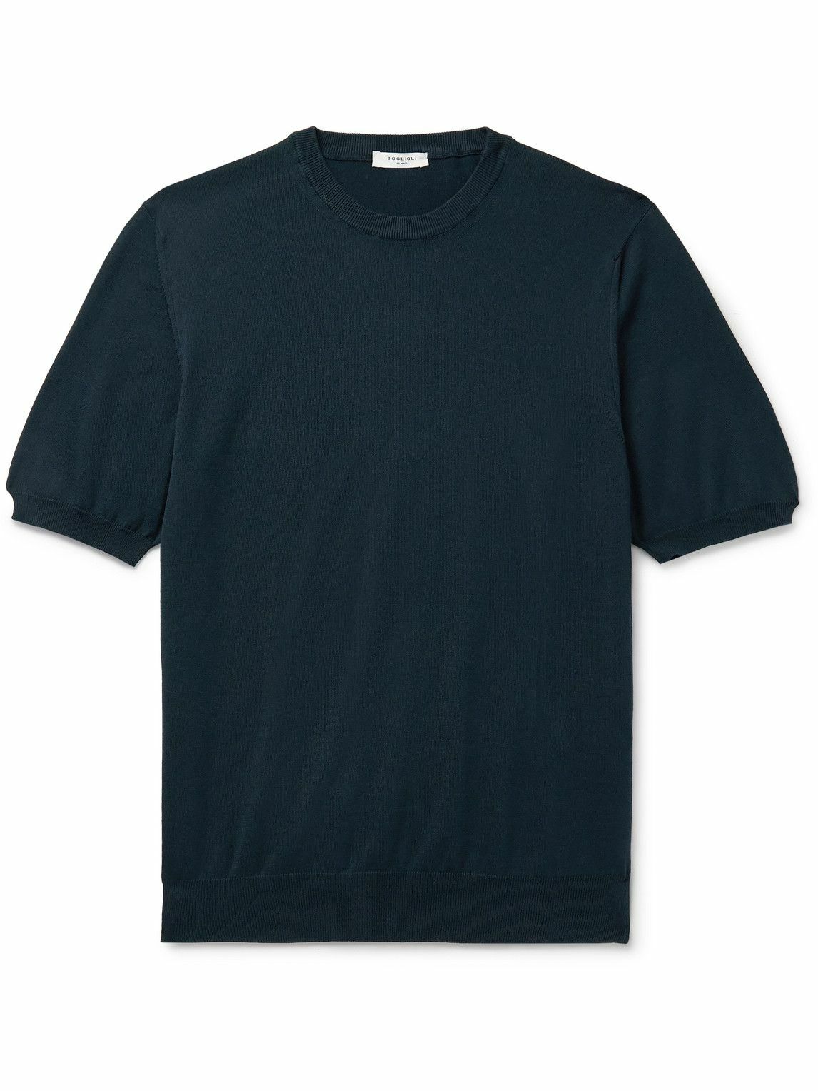 Boglioli - Garment-Dyed Cotton T-Shirt - Blue