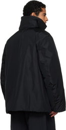 ALAINPAUL Black Oversized Padded Minimalist Anorak