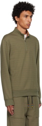 Paul Smith Khaki Half-Zip Sweatshirt
