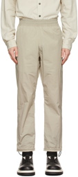 Arnar Már Jónsson Beige Crinkled Straight-Leg Lounge Pants