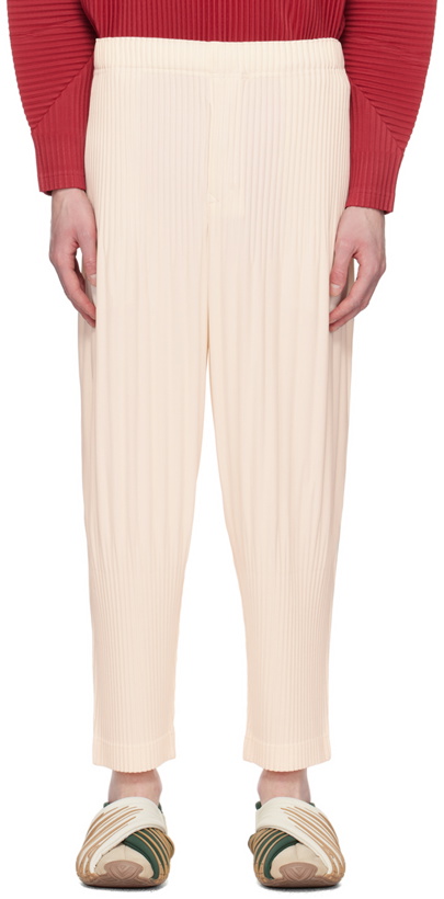 Photo: Homme Plissé Issey Miyake Off-White Monthly Color February Trousers