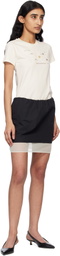 Kijun Black Sheer Layered Miniskirt