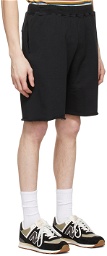 Aries Black Cotton Shorts