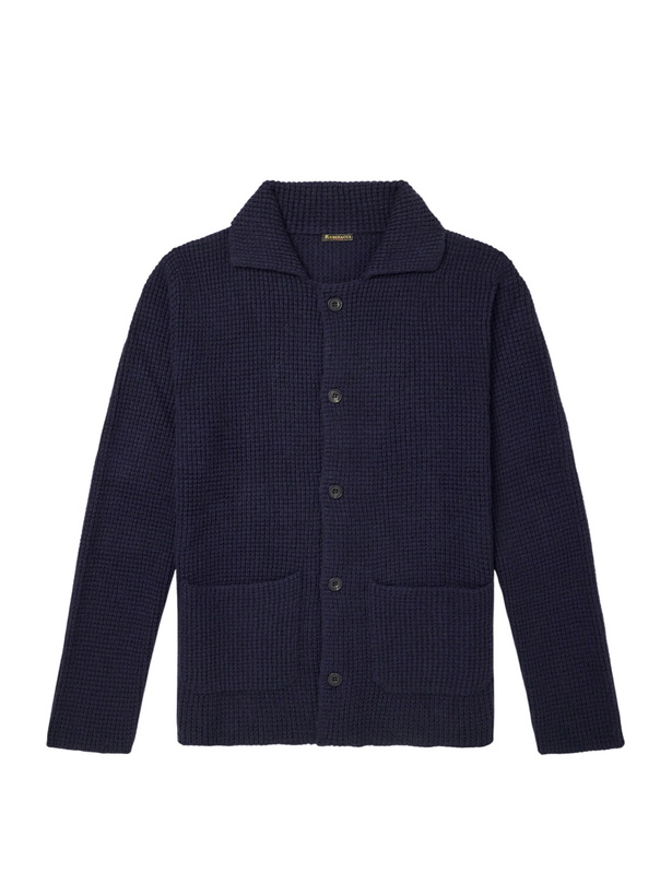 Photo: RRL - Shawl-Collar Cashmere Cardigan - Blue