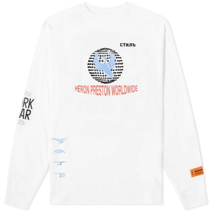 Photo: Heron Preston Long Sleeve HP Worldwide Tee