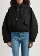 Jacquemus La Parka Courte Caraco Hooded Canvas Jacket Black