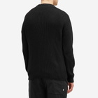 Foret Men's Cone Rib Knit Sweatshirt in Black