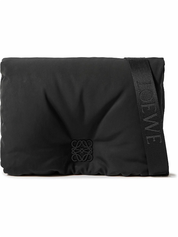 Photo: LOEWE - Goya Puffer Logo-Embellished Shell Messenger Bag