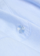 Vowels Logo-embroidery Cotton Shirt Blue