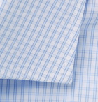 Canali - Blue Slim-Fit Micro-Checked Cotton-Poplin Shirt - Blue