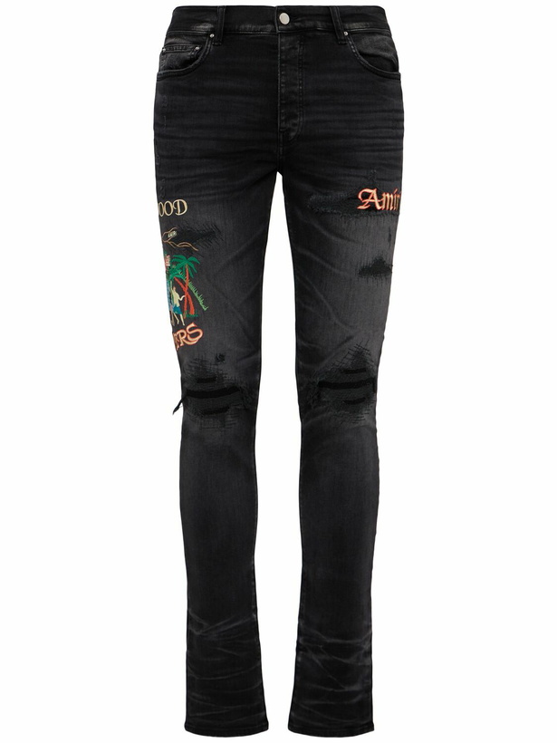 Photo: AMIRI Sinners Embroidered Skinny Jeans