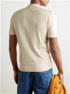 Baracuta - Ribbed Cotton Polo Shirt - Yellow