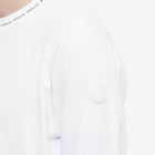 Moncler Men's Long Sleeve Collar Logo T-Shirt in White