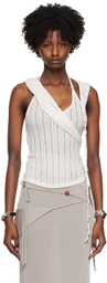 Hyein Seo Off-White Hooded Tank Top