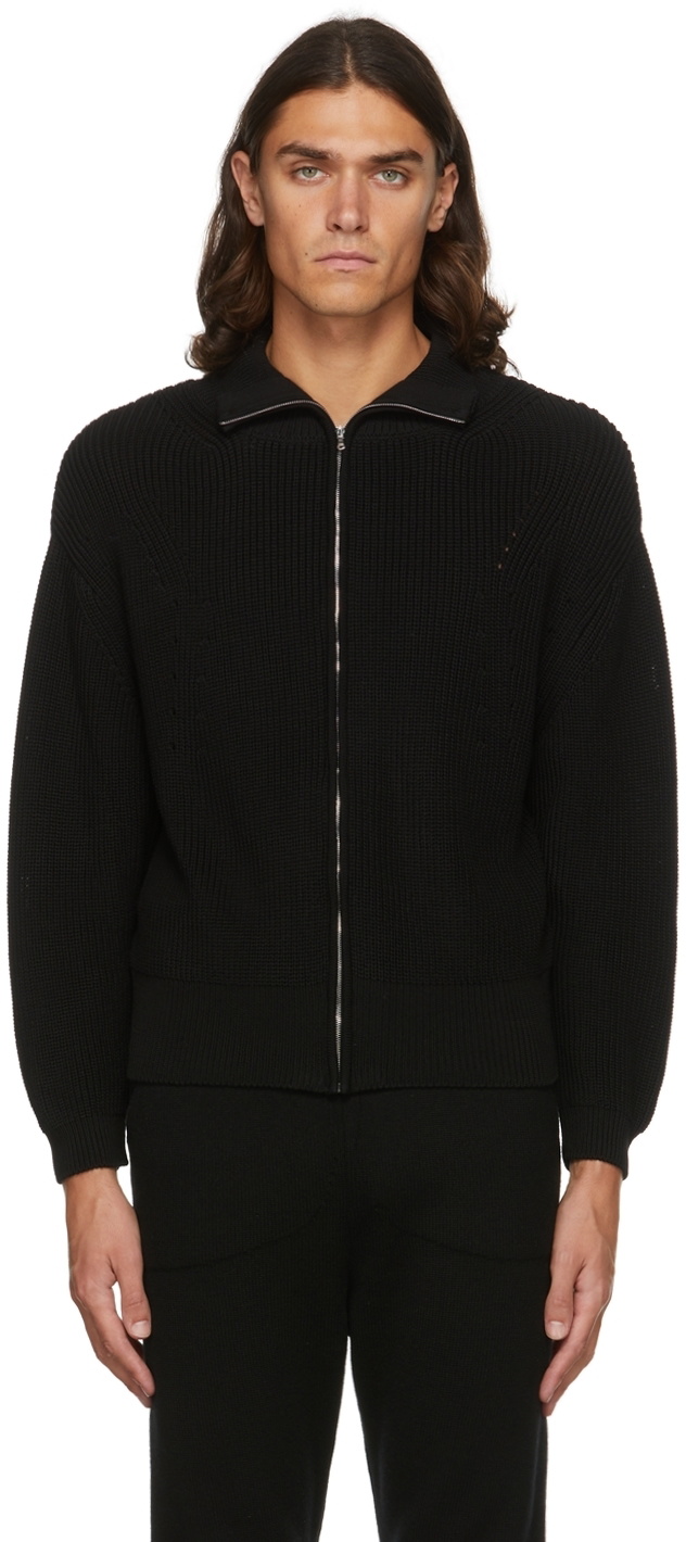 Judy Turner Black Clark Zip-Up Sweater