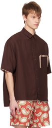 Jacquemus Brown Le Raphia 'La Chemise Cabri' Shirt