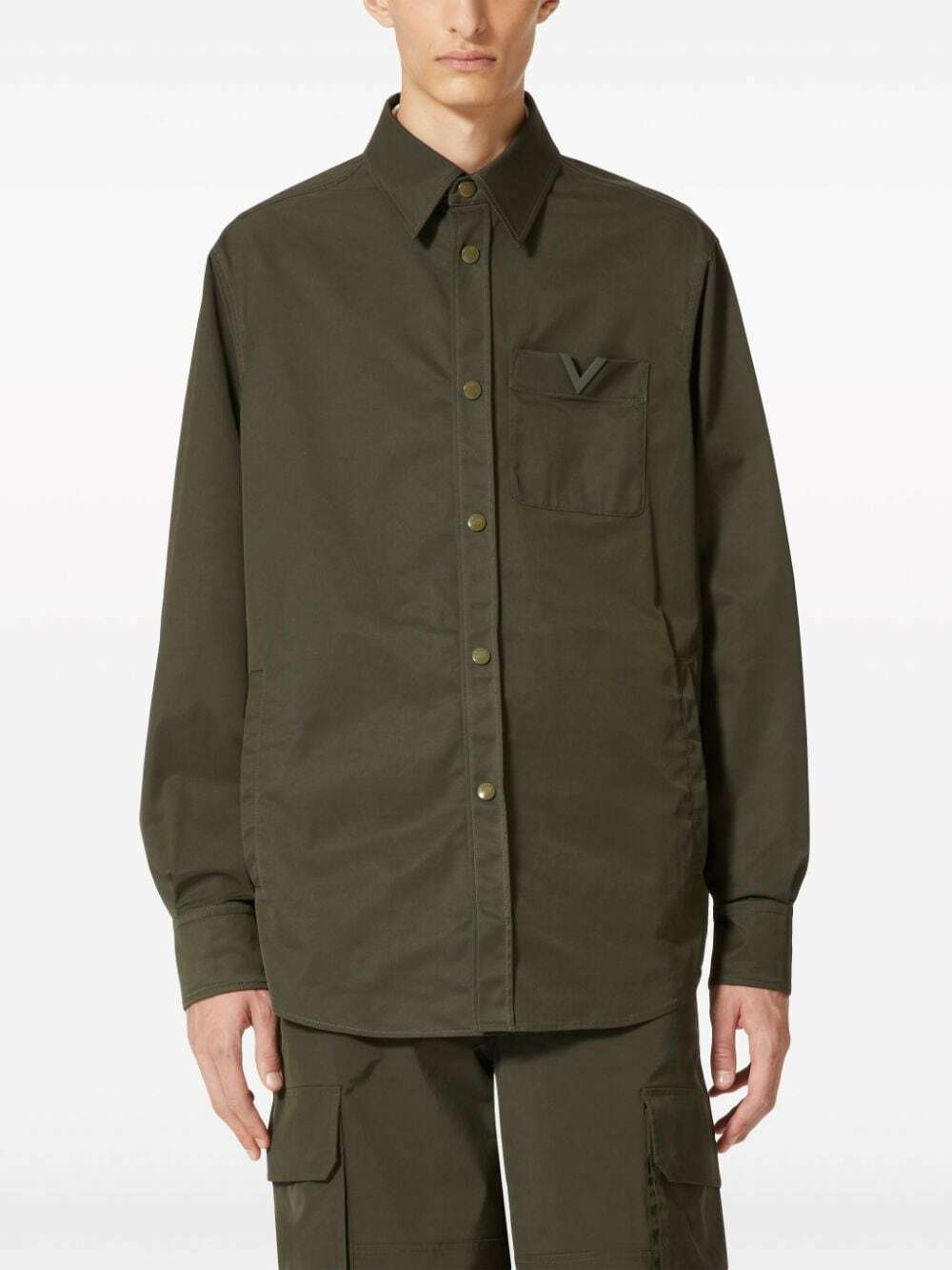 Chemise/veste Valentino Femme - Taille L, Vert, 100% Coton Et Soie, Occasion TB