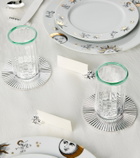 Christofle Malmaison set of 2 silver-plated coasters
