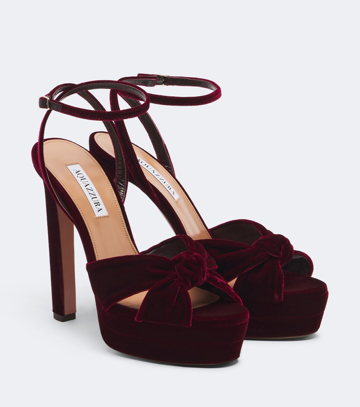 Aquazzura Cupid velvet platform sandals